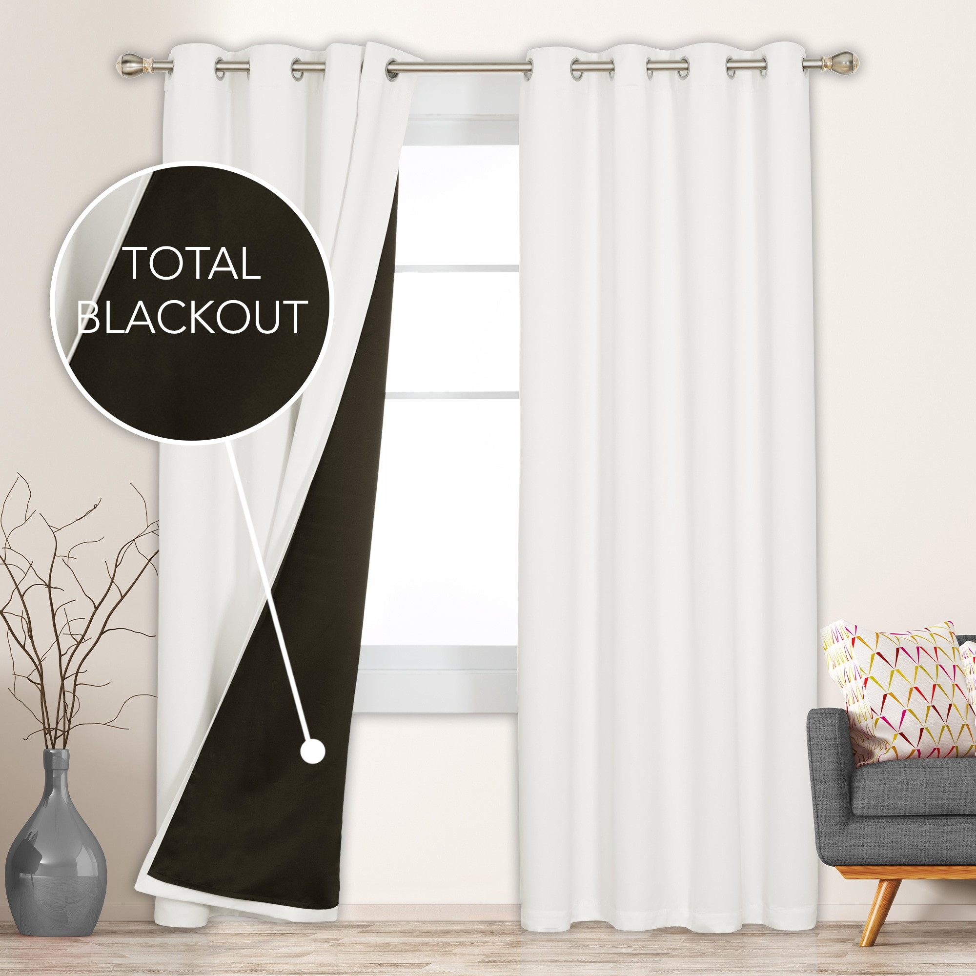 Lazzzy Grey Short Curtains for Gray Small Window 45 inch Water Repellent