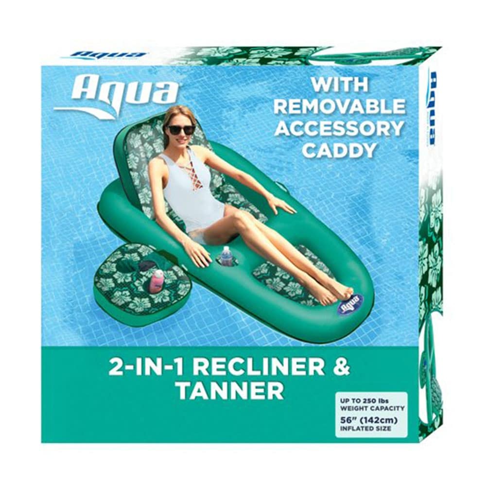 Aqua campania ultimate 2 in online 1 recliner & tanner pool lounger