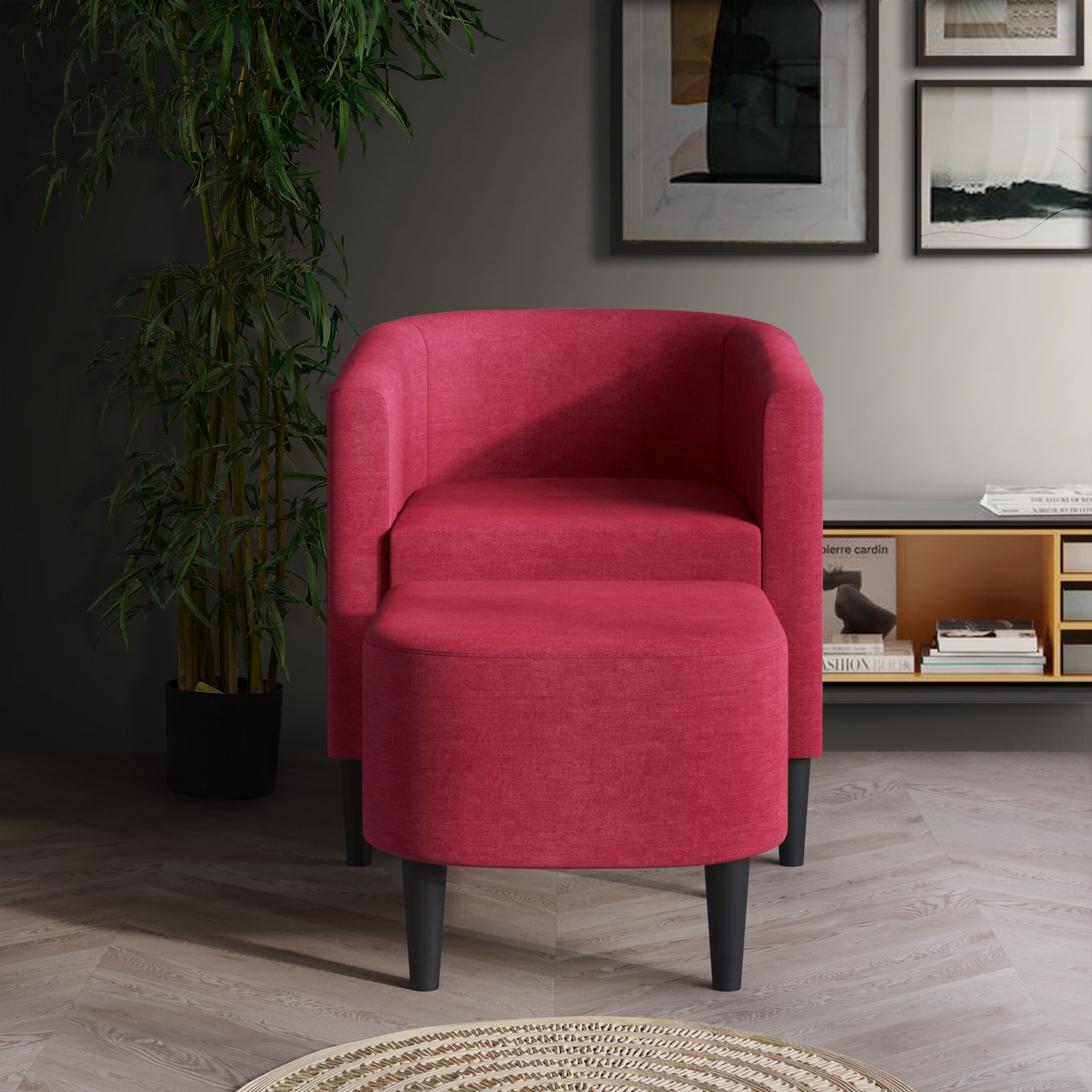 Adisen cloud barrel chair and ottoman cheap