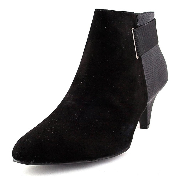 Alfani Vandela Women Pointed Toe Suede Black Bootie