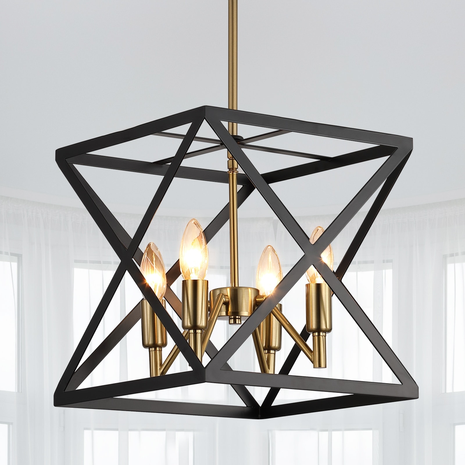Geometric store lighting fixtures