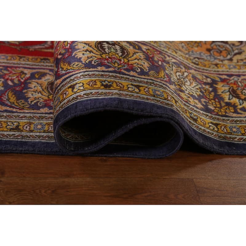 Traditional Floral Shahreza Persian Area Rug Hand-knotted Wool Carpet - 10'4" x 13'10"