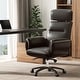 preview thumbnail 2 of 16, Eureka Ergonomic Leather Executive Swivel Office Chair Adjustable Home Sofa Chair, High Back Pillow Back Black