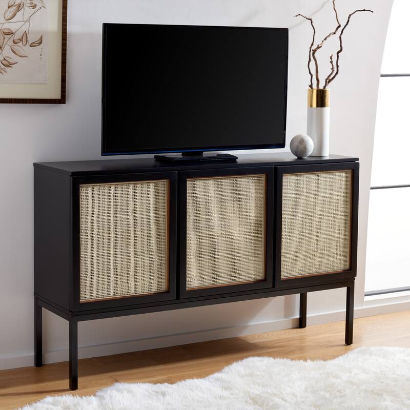 SAFAVIEH Tabetha 2-Shelf Rattan Sideboard - 54 In. W x 15 In. D x 33 In. H - 54Wx15Dx33H