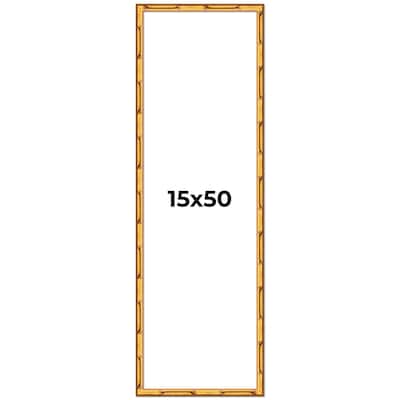 15x50 Frame Gold Bamboo Picture Frame Modern Photo Frame Includes UV Acrylic Shatter Guard Front Acid Free Foam Backing Board