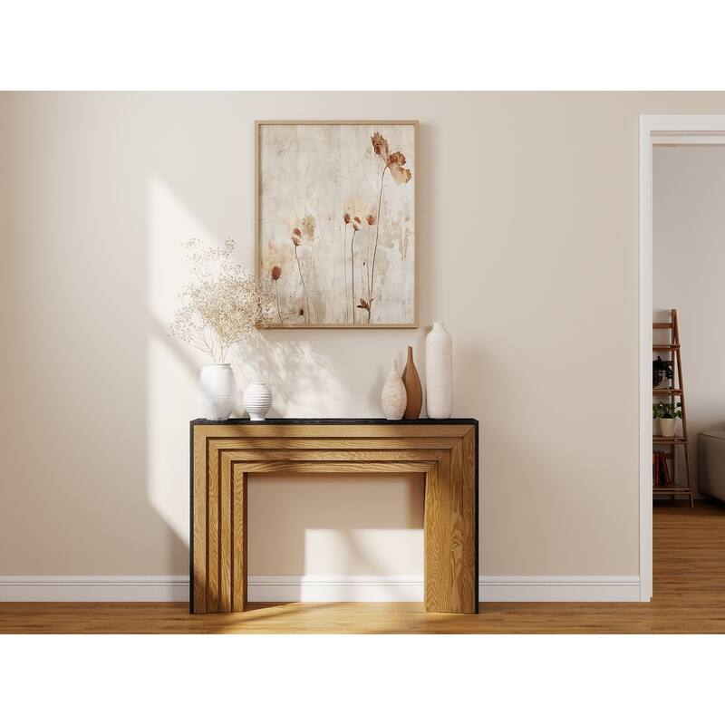 Two-Tone Wood Console Table, 47 Inch Modern Entryway Console Table, Rustic Hallway Accent Table for Living Room, Entrance