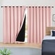 preview thumbnail 42 of 91, Deconovo 100 Percent Blackout with Liner Grommet Curtain (2 Panel) W100 x L108 - Crystal Pink