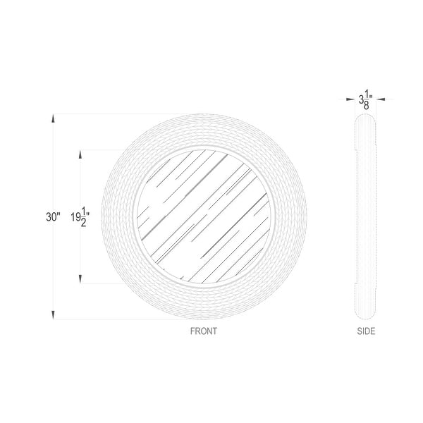 dimension image slide 0 of 2, Varaluz Athena Round Wall Mirror