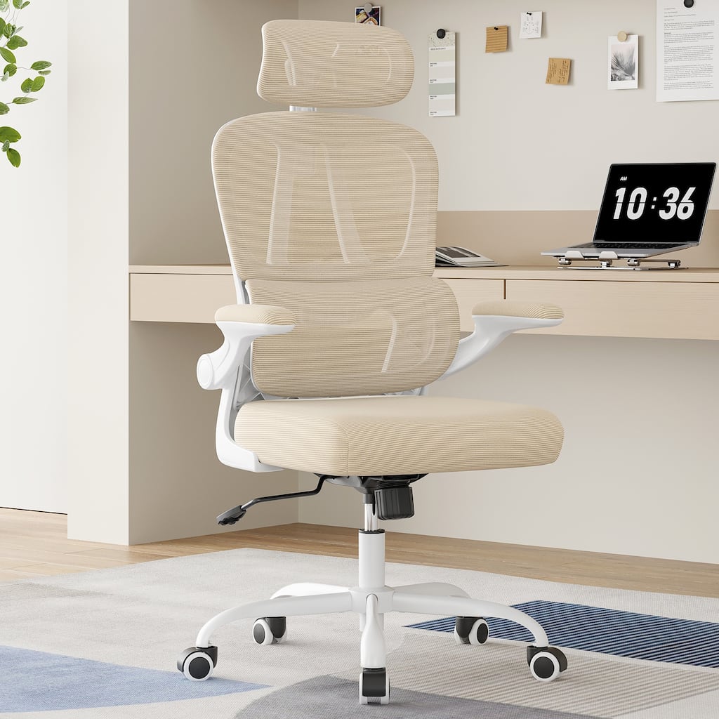 Ergonomic Office Chair, Desk Chair with Headrest and Lumbar Support, High Back Swivel Home Office Chair with Headrest