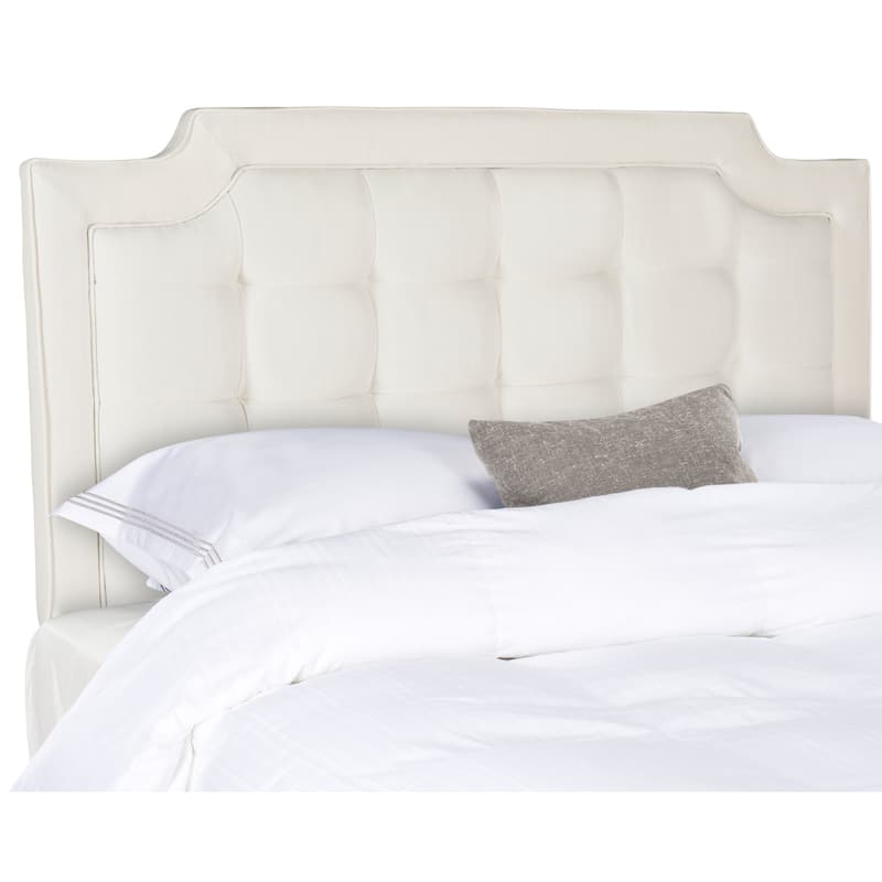 SAFAVIEH Shanika Taupe Upholstered Tufted Headboard (King)