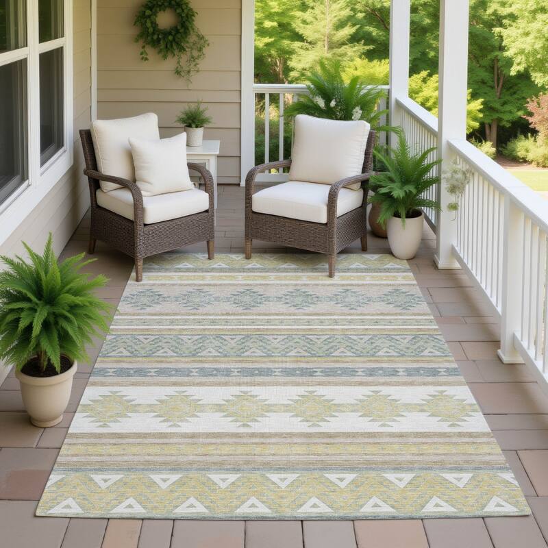 Machine Washable Indoor/ Outdoor Global Heston Chantille Rug