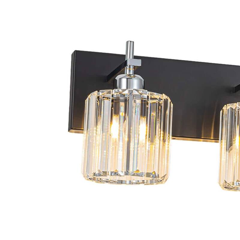 Mid-Century Modern Dimmable Bathroom Vanity Light Crystal Glass Wall Sconce