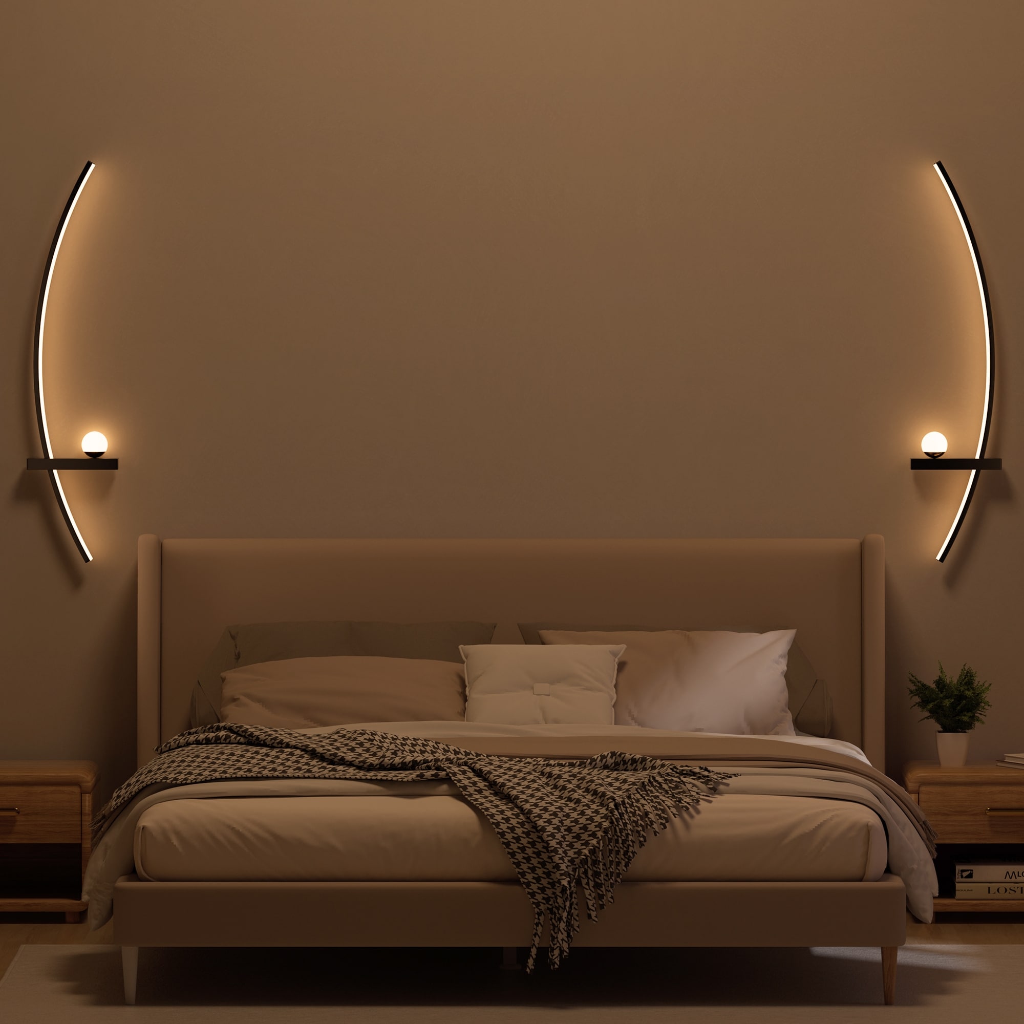 2-Pack 32 in LED Bedroom Wall Lights - 2 Packs
