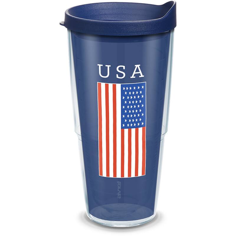 Tervis Americana USA Flag Made in USA Double Walled Insulated Travel Tumbler, Classic - 24oz