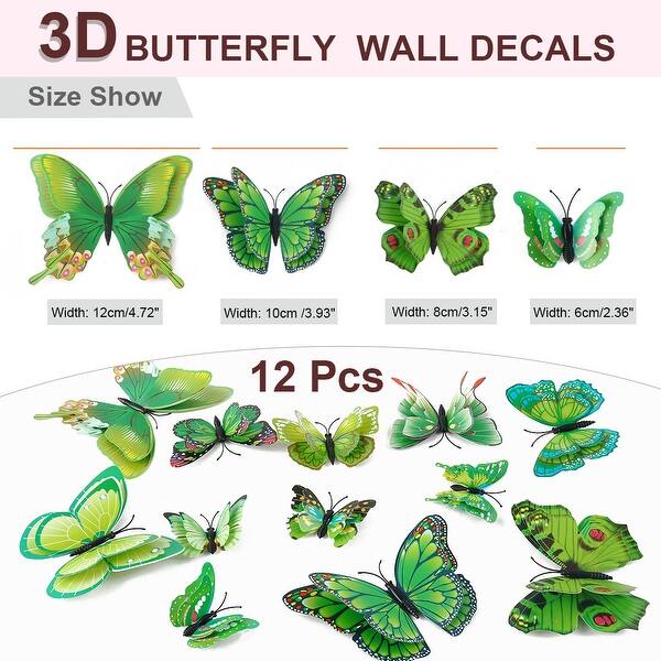 Shop 12pcs 3d Butterfly Wall Stickers With Sticker For Room