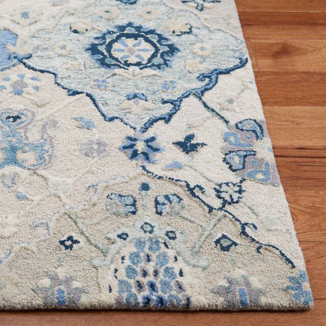 SAFAVIEH Handmade Glamour Noella Floral Wool Rug