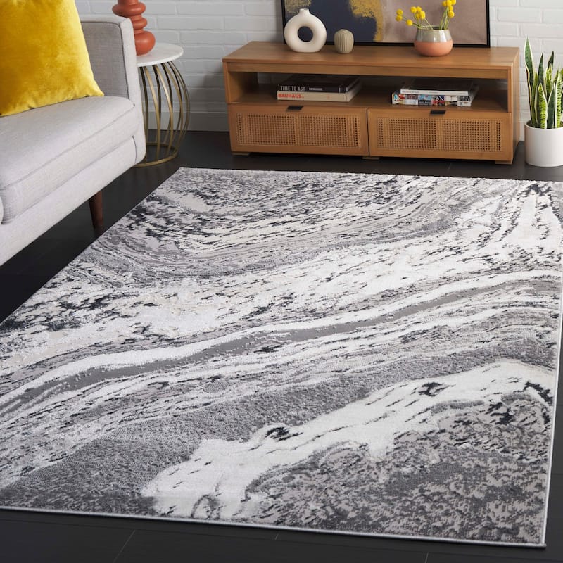 SAFAVIEH Aura Delmira Modern & Contemporary Rug - 5'3" x 7' - Grey/Dark Grey