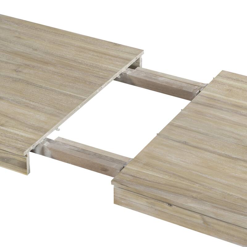 7-Piece Wooden Dining Table Set with 12" Leaf