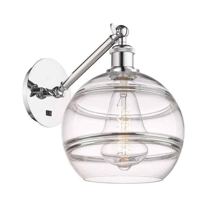 Innovations Lighting Endless Possibilities Ballston - Rochester - 1 Light 10" Adjustable Sconce - Arm Adjusts Up and Down - Clear/Polished Chrome