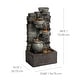 preview thumbnail 4 of 19, Teamson Home 28.5" Outdoor 4-Tier Stacked Stone Cascading Water Fountain with LED Lights
