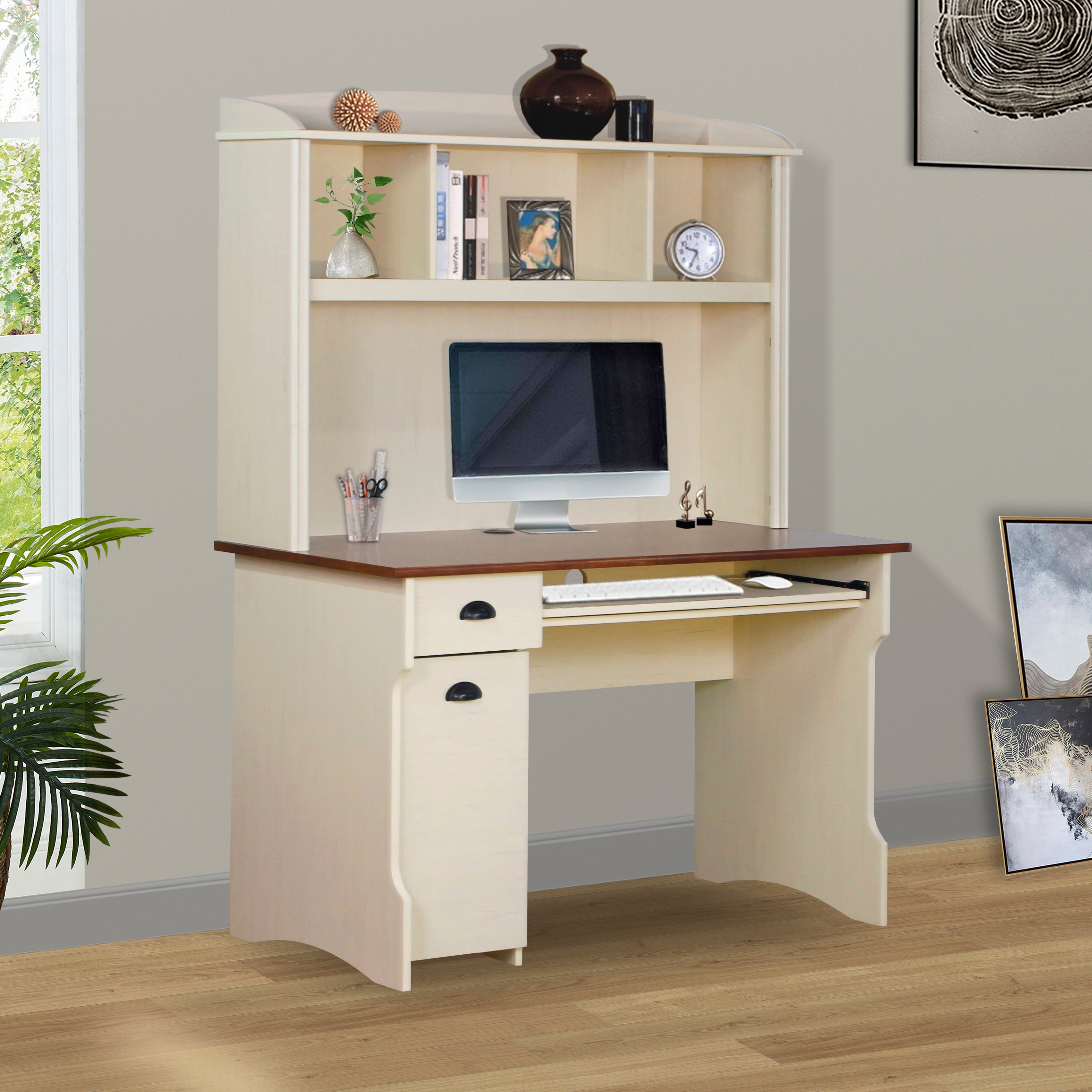 47 desk outlet with hutch