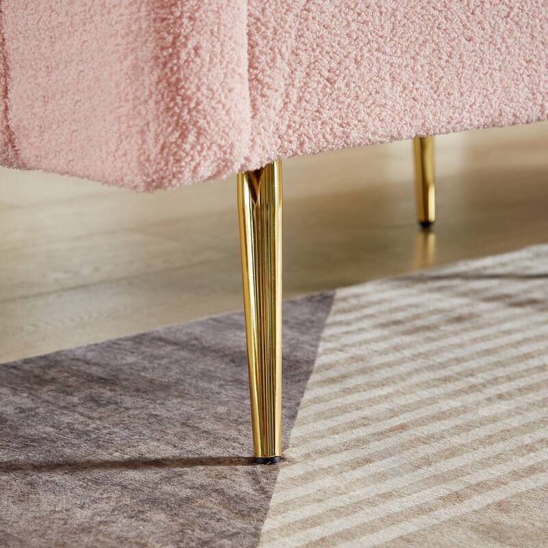 Convertible Sofa Loveseat Sleeper Sofa Couch with Reclining Backrest, Sofa Bed Upholstered Sofa with Pillows