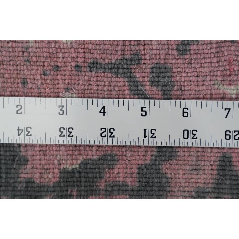 Hand Knotted Oriental Viscose Silk Carpet Modern All-Over Oranges & Rust Abstract Runner Rug - 4' 7'' X 2' 4''