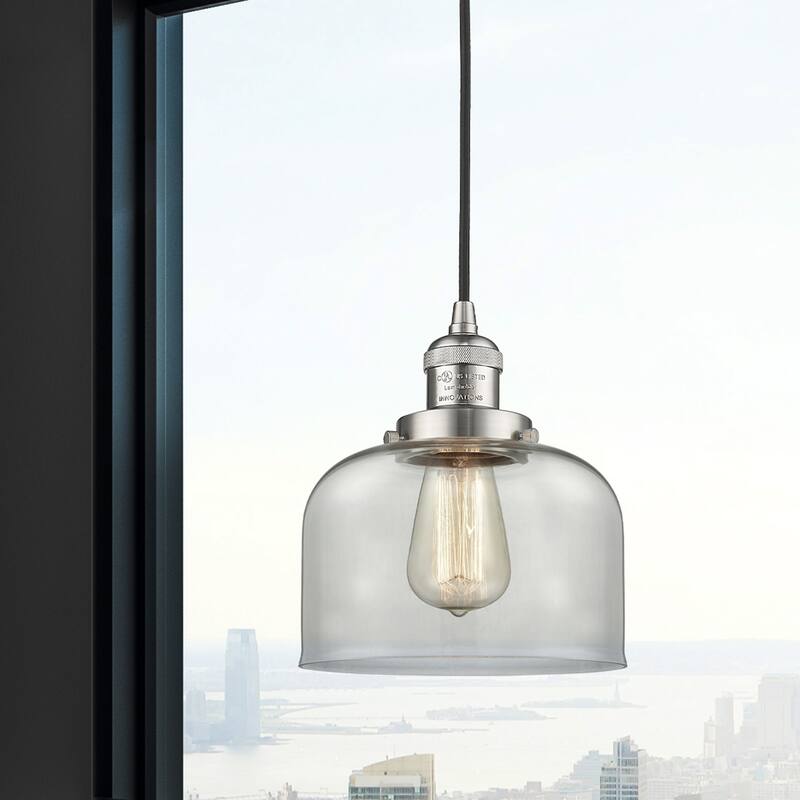 Innovations Lighting Large Bell 8" Wide Mini Pendant - Cord Suspension