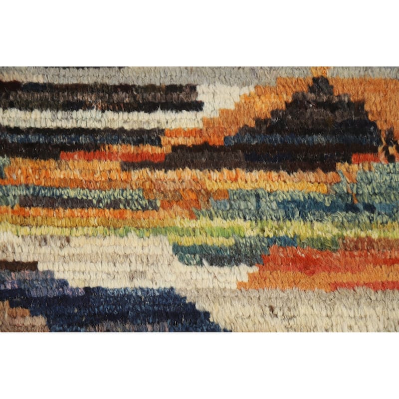 Moroccan Oriental Rug Hand-Knotted Tribal Wool Carpet - 4'1" x 6'0"