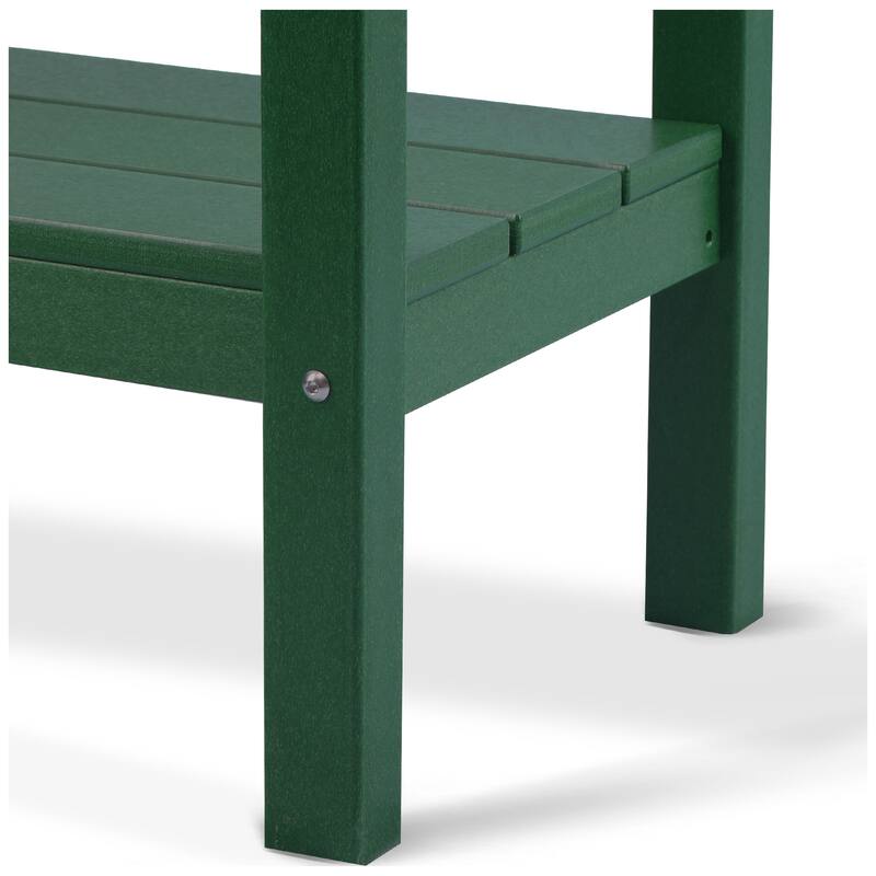 Laguna Hdpe All Weather Outdoor Patio Two Shelf Table