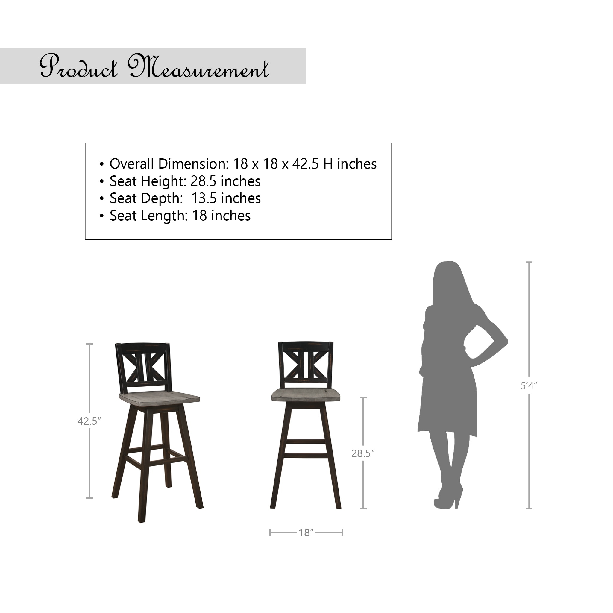 Roux Swivel Pub Height Barstool Set of 2 On Sale Bed Bath