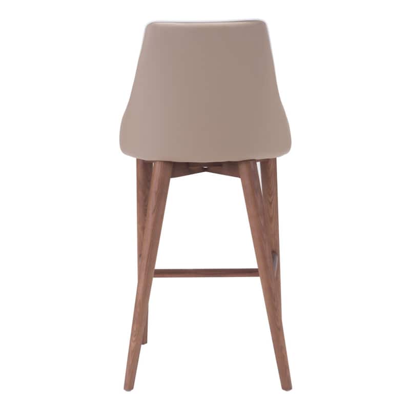 26" Modern Upholstered Counter Height Bar Stool with Solid Wood Frame and Footrest - 18"L x 19.7”W x 37"H