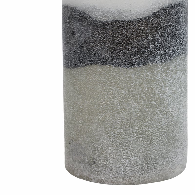 Glass Vase with Sleek Cylindrical Design and Frosted Modern Aesthetic