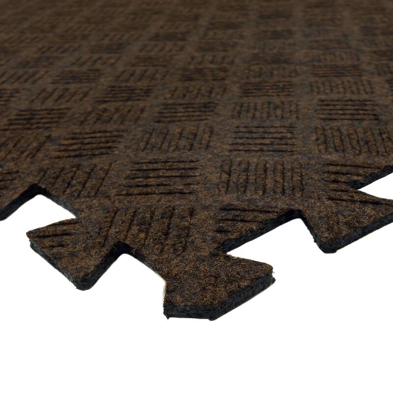 Mohawk Home Crosshatch Interlocking Utility Mats (6 Pieces) (24 Square Feet) for Gym Floor, Under Crate, Workroom, and More