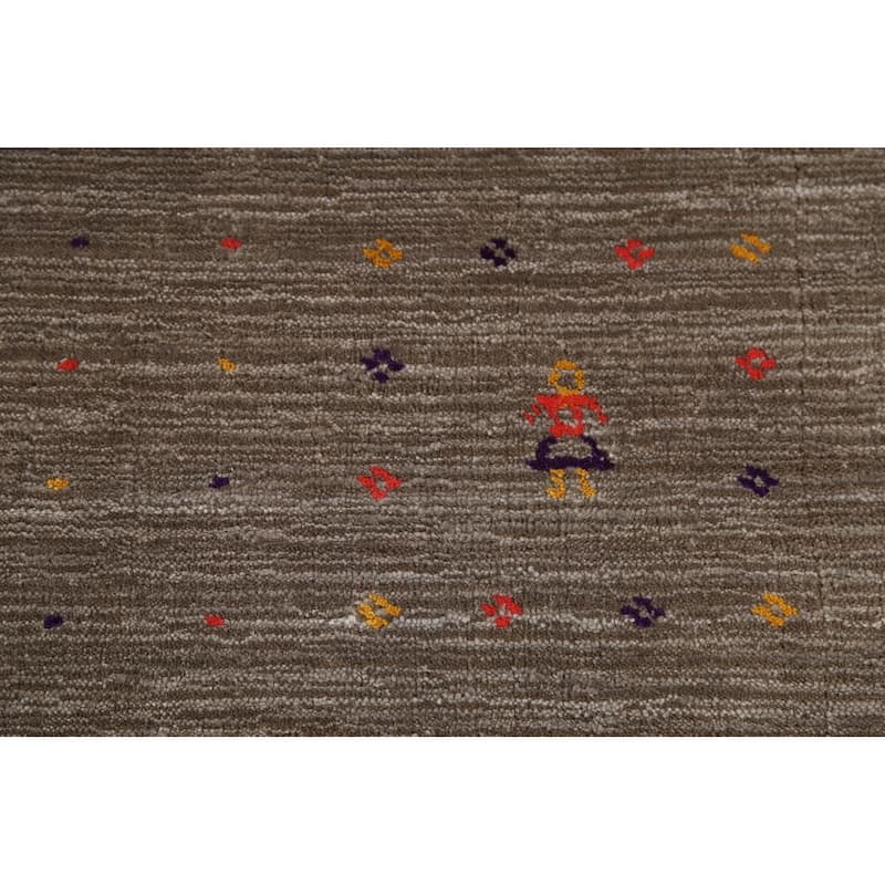 Gabbeh Indian Rug Hand-Knotted Wool Carpet - 8'5"x 9'8"