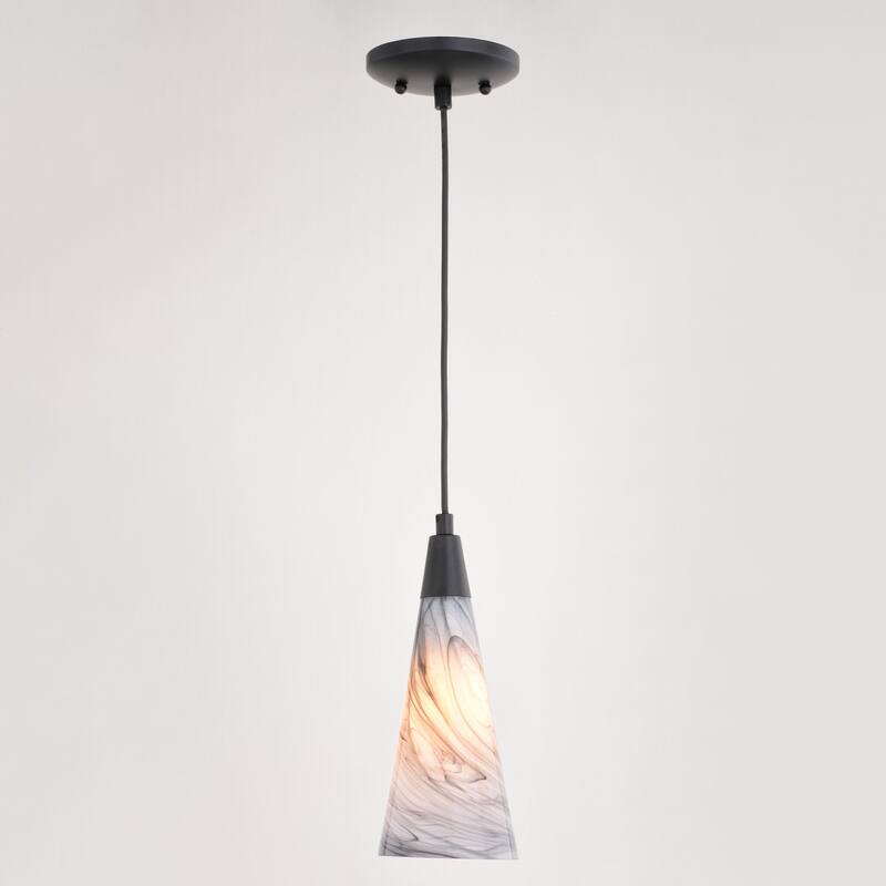Vaxcel Lighting P0409 Milano 4" Wide Mini Pendant with Marble Glass