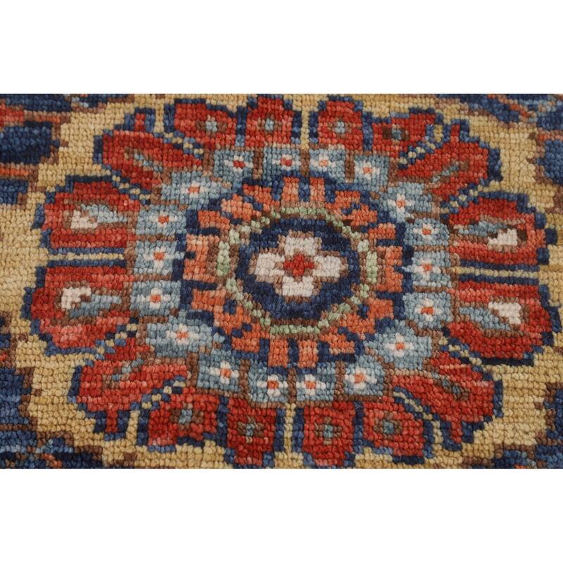 Orange & Ivory Heriz Serapi Indian Area Rug Hand-Knotted Wool Carpet - 8'9"x 11'10"