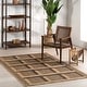 preview thumbnail 1 of 7, Nuloom Aletta Geometric Tiled Jute Area Rug 4' x 6' - Natural