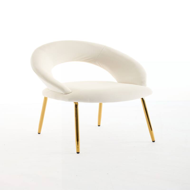 Set of 1 Velvet Fabric Dining Chairs
