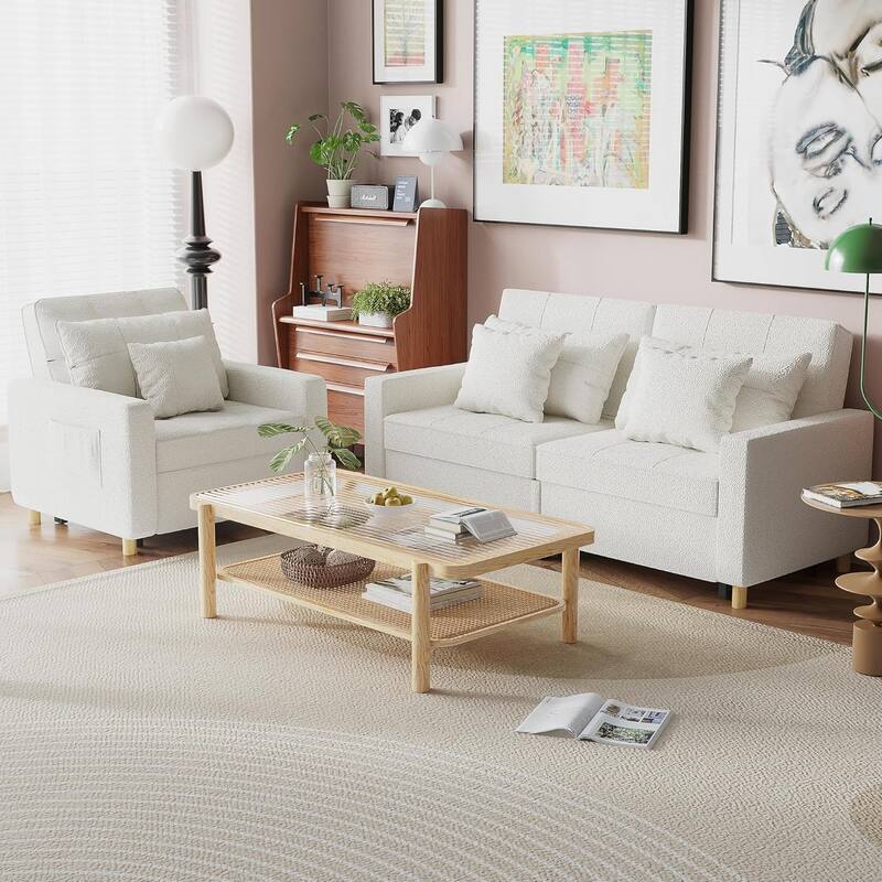 AECOJOY Adjustable Sleeper Chair Bed 3-in-1 Convertible Futon Sofa