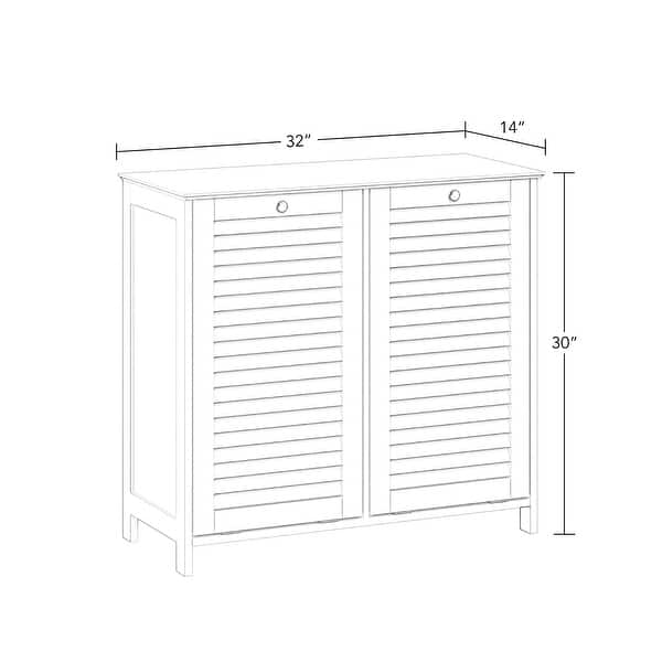 Ellsworth Double TiltOut Laundry Hamper, White On Sale Bed Bath