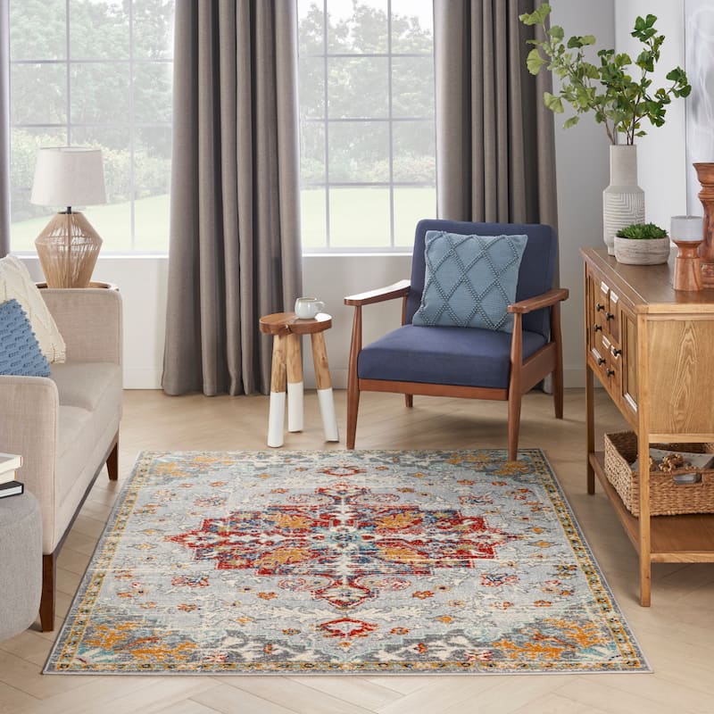 Nourison Passion Indoor only Grey Persian Area Rug