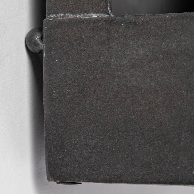 Ina Black Metal Wall Candle Holder - 7.1L x 6.7W x 29.7H