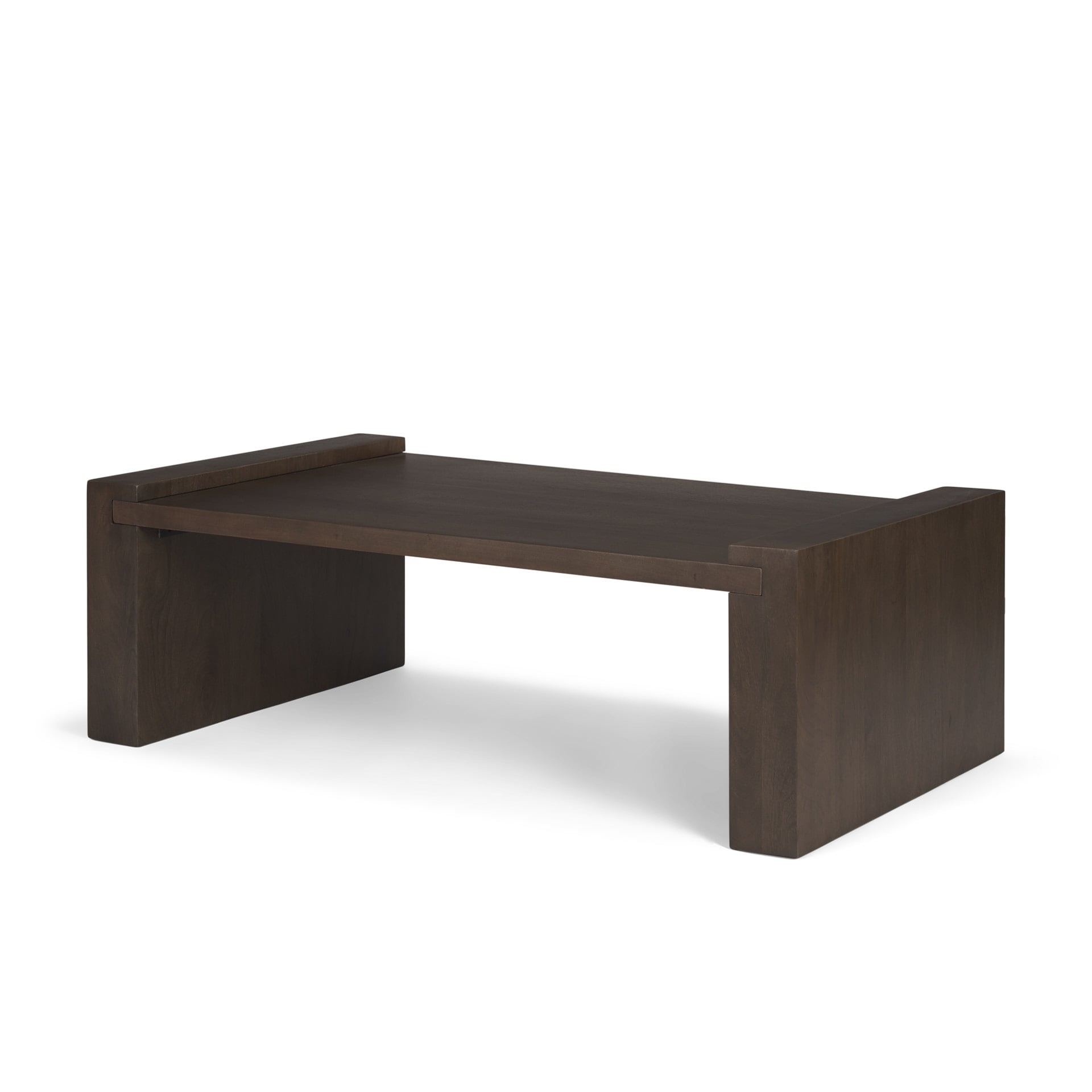 Wesson Brown Wooden Rectangular Coffee Table