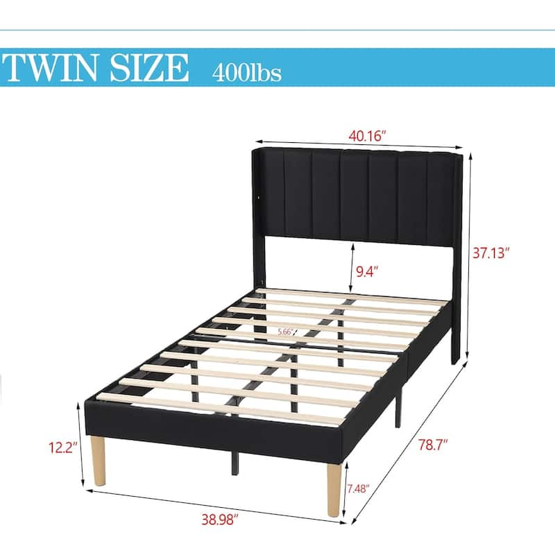 Alazyhome Upholstered Platform Bed Frame