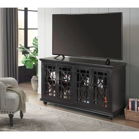 Belvedere 63-inch Trellis 4-door TV Stand Console - 35 inches high x 63 inches wide x 18 inches deep