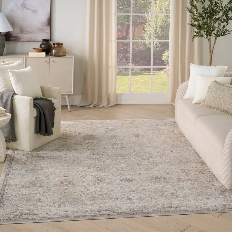 Nourison Heirloom Blend Indoor only Persian Area Rug - 3'11" x 5'10" - Light Grey