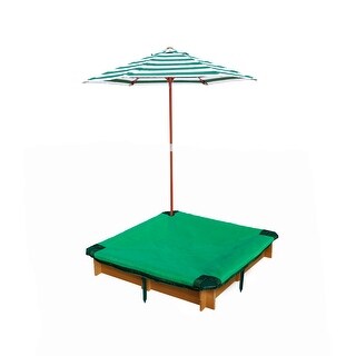 Gorilla Playsets Interlocking Sandbox with Cover and Umbrella