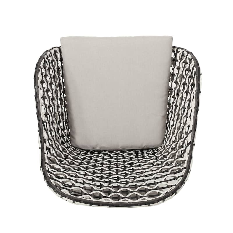 Beulah Outdoor Faux Wicker Chairs (Set of 2) by Christopher Knight Home