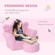 preview thumbnail 2 of 4, Crown-shaped Backrest Kids Sofa with Footstool